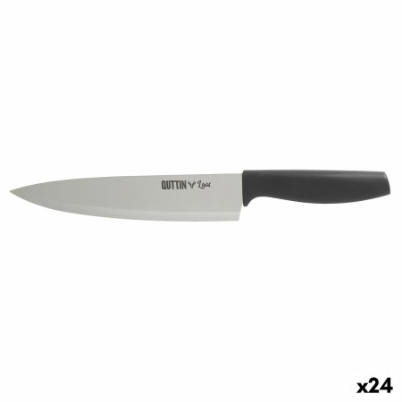 Cuchillo de Cocina Quttin Laos Negro Plateado 20 cm (24 Unidades)