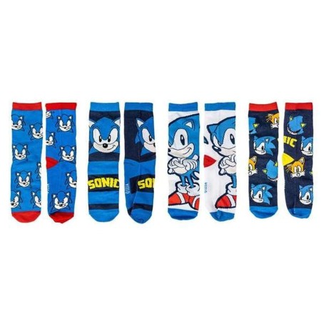 Calcetines Sonic Multicolor 27-30 4 pares Unisex