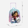 Cartable 3D avec roulettes Gabby's Dollhouse Rose 25,0 x 31,0 x 10,0 cm