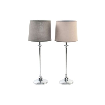 Lampe de bureau DKD Home Decor Métal Lin (20 x 20 x 55 cm) (2 Unités)