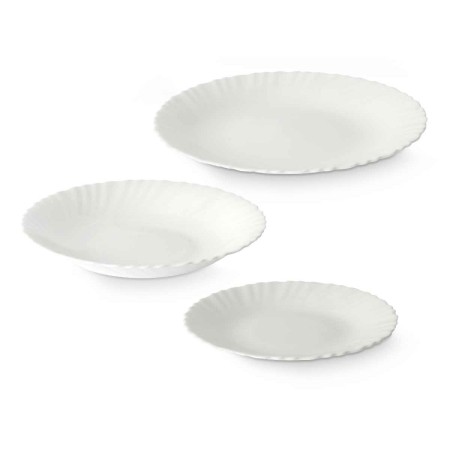 Assiettes Vivalto F-LXP95-75-F-LSP85 Blanc Verre opalin
