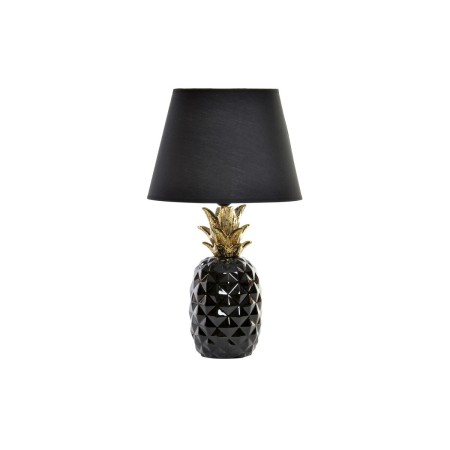 Lampe de bureau DKD Home Decor 40W Céramique Noir Polyester Ananas Tropical (30 x 30 x 52 cm)