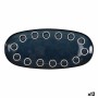 Plat à Gratin La Mediterránea Almudena Bleu Oblongue 33 x 14,8 x 2,7 cm (12 Unités)