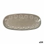 Plat à Gratin La Mediterránea Almudena Gris Oblongue 29 x 13,5 x 2,4 cm (24 Unités)