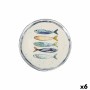 Plato Llano La Mediterránea Peixe Ø 26 cm (6 Unidades)