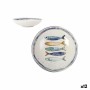 Plato Hondo La Mediterránea Peixe Ø 21 cm (12 Unidades)