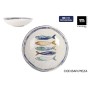 Plato Hondo La Mediterránea Peixe Ø 21 cm (12 Unidades)