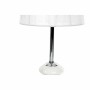 Lampe de bureau DKD Home Decor Porcelaine Métal Tissu Blanc Crème 20 W (17,5 x 17,5 x 35 cm) (2 Unités)