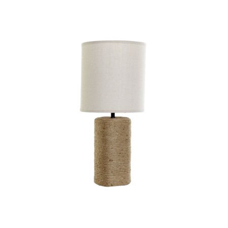 Lampe de bureau DKD Home Decor Dolomite 25W Naturel Beige Corde 220 V (24 x 24 x 52 cm)