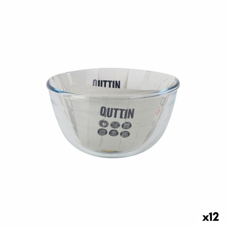 Cuenco La Mediterránea Quttin Vidrio 1,1 L 17 x 17 x 10 cm (12 Unidades)