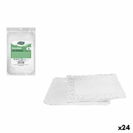 Set de bandejas para Alimentos Algon Rectangular 18 x 26 cm 3 Piezas (24 Unidades)