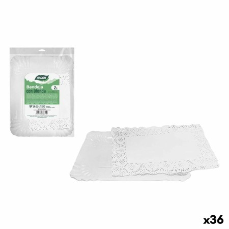 Set de bandejas para Alimentos Algon Rectangular 22 x 28 cm 2 Piezas (36 Unidades)