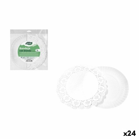Set de bandejas para Alimentos Algon Redondo 20 cm 3 Piezas (24 Unidades)