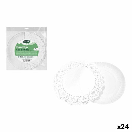 Set de bandejas para Alimentos Algon Redondo 25 cm 2 Piezas (24 Unidades)