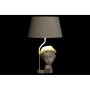 Lampe de bureau DKD Home Decor Polyester Velours Résine 50 W (2 Unités) (30 x 30 x 49 cm)