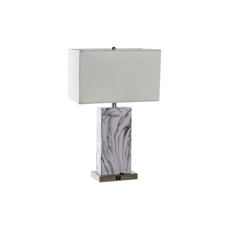 Lampe de bureau DKD Home Decor Blanc Marbre 220 V 50 W Moderne (38 x 23 x 60 cm)