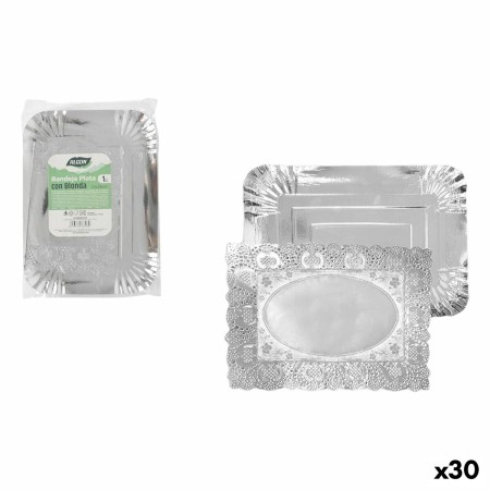 Plateau apéritif Algon Rectangulaire 25 x 35 cm (30 Unités)
