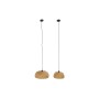 Suspension DKD Home Decor Marron Bambou 50 W (38 x 38 x 17 cm) (2 Unités)