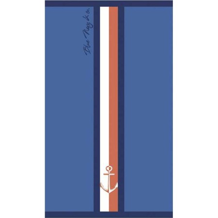 Serviette de plage Secaneta Portals Blue marine 90 x 165 cm Jacquard