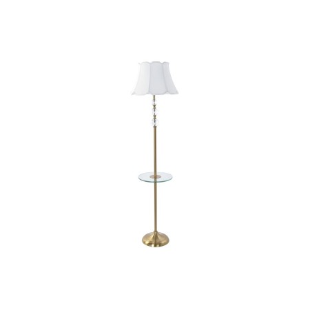 Lampadaire DKD Home Decor Doré Métal Coton Blanc Marbre 50 W (40 x 40 x 162 cm)