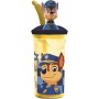 Vaso con Pajita The Paw Patrol Boy Rescue Pups 360 ml