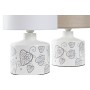 Lampe de bureau DKD Home Decor Beige Blanc 220 V 50 W Shabby Chic (22 x 22 x 35 cm) (2 Unités)