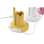 Lampe de bureau DKD Home Decor Rose Blanc Jaune 220 V 50 W (15 x 23 x 45 cm) (3 Unités)