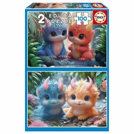 Puzzle Educa Adorable Monsters 100 Piezas (2 Unidades)