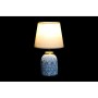 Lampe de bureau DKD Home Decor Beige Bleu Doré Polyester Blanc Grès 220 V 50 W Arabe (18 x 18 x 31 cm) (2 Unités)