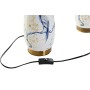 Lampe de bureau DKD Home Decor Beige Bleu Doré Blanc Oiseau 220 V 50 W Oriental (29 x 29 x 55 cm) (2 Unités)