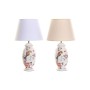 Lampe de bureau DKD Home Decor Beige Blanc Multicouleur Oiseau 220 V 50 W Oriental (30 x 30 x 51 cm) (2 Unités)