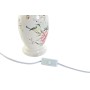 Lampe de bureau DKD Home Decor Beige Blanc Multicouleur Fleurs 220 V 50 W Shabby Chic (25 x 25 x 43 cm) (2 Unités)