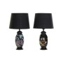 Lampe de bureau DKD Home Decor Floral Noir Doré 220 V 50 W (25 x 25 x 43 cm) (2 Unités)