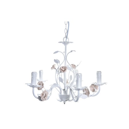 Suspension DKD Home Decor 25W Rose Blanc 220 V (49 x 47 x 37 cm)