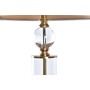 Lampe de bureau DKD Home Decor Verre Beige Doré Métal Transparent Polyester 220 V 50 W (41 x 41 x 80 cm)