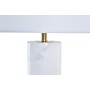 Lampe de bureau DKD Home Decor Doré Blanc 220 V 50 W Moderne (41 x 41 x 76 cm)