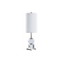 Lampe de bureau DKD Home Decor Argenté Blanc 220 V 50 W Moderne (25 x 25 x 78 cm)