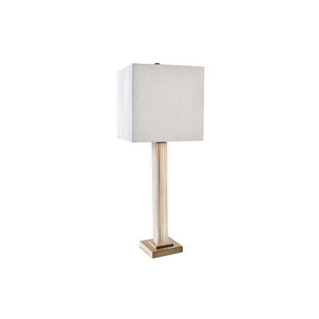 Lampe de bureau DKD Home Decor Beige Doré 220 V 50 W (28 x 28 x 76 cm)