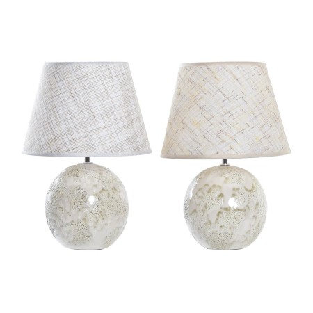 Lampe de bureau DKD Home Decor 25W Beige Doré Crème 220 V Shabby Chic (25 x 25 x 37 cm) (2 Unités)