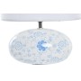 Lampe de bureau DKD Home Decor 25W Fleur Céramique Bleu Polyester Blanc 220 V Shabby Chic (23 x 13 x 29 cm) (2 Unités)