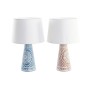 Lampe de bureau DKD Home Decor Bleu Terre cuite Blanc 220 V 50 W (2 Unités) (30 x 30 x 47 cm)