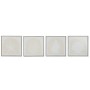 Cuadro Home ESPRIT Blanco Crema Mediterráneo 40 x 3 x 40 cm (4 Unidades)