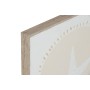 Cuadro Home ESPRIT Blanco Crema Mediterráneo 40 x 3 x 40 cm (4 Unidades)