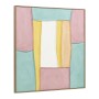 Cadre Home ESPRIT Blanc Rose Turquoise Abstrait Urbaine 102 x 4,5 x 102 cm (2 Unités)