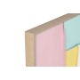 Cuadro Home ESPRIT Blanco Rosa Turquesa Abstracto Urbano 102 x 4,5 x 102 cm (2 Unidades)