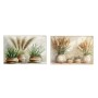 Cadre Home ESPRIT Vert Beige Pot Cottage 123 x 4,5 x 83 cm (2 Unités)