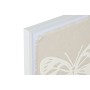 Cadre Home ESPRIT Blanc Beige Papillon Shabby Chic 40 x 2,2 x 40 cm (2 Unités)