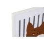 Cadre Home ESPRIT Blanc Gris Enfant animaux 40 x 1,8 x 50 cm (4 Unités)