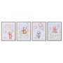 Cuadro Home ESPRIT Azul Marrón Infantil 30 x 2 x 40 cm (4 Unidades)