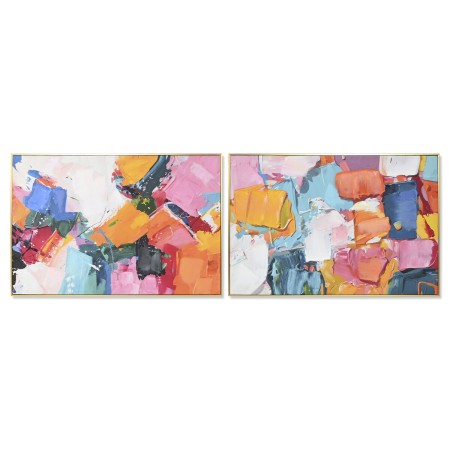 Cuadro Home ESPRIT Abstracto Urbano 122,5 x 3,5 x 82,5 cm (2 Unidades)